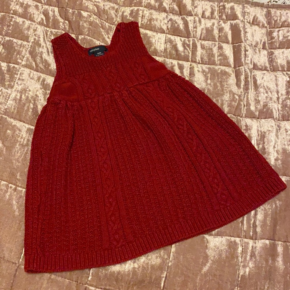 BABY GAP red knit dress